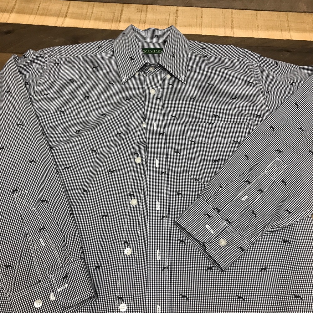 Kevin’s LAB EMBROIDERED BUTTON DOWN GINGHAM SHIRT